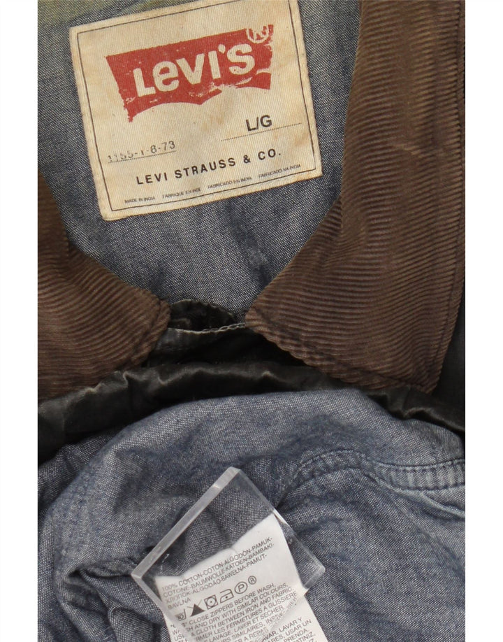 Levi's Herre Military Jacket UK 40 Stor Sort Bomuld