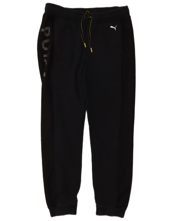 Puma Γυναικεία φόρμα γραφικής φόρμας παντελόνι Joggers UK 14 Large Black