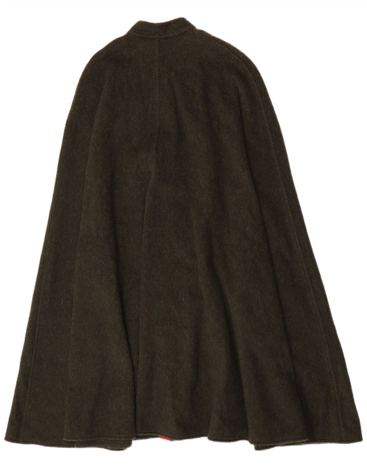 Vintage Womens Cape Coat One Size Khaki Wool