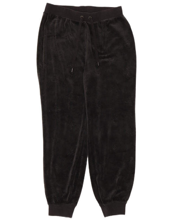 Juicy Couture Γυναικεία φόρμα γυμναστικής γραφικά Παντελόνια Joggers UK 14 Medium Black