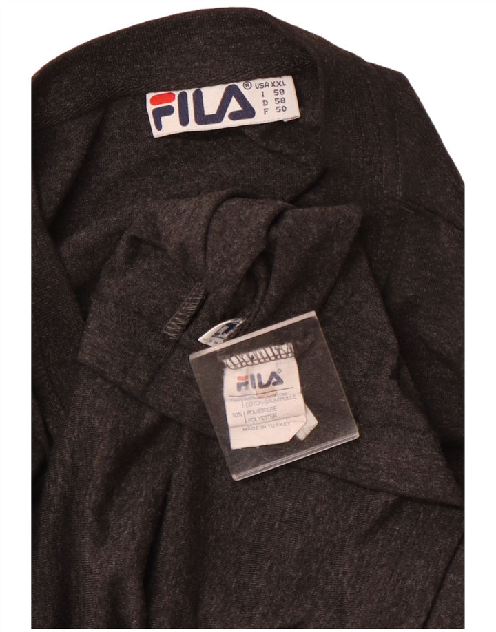 FILA Mens Graphic T-Shirt Top 2XL Grey Cotton