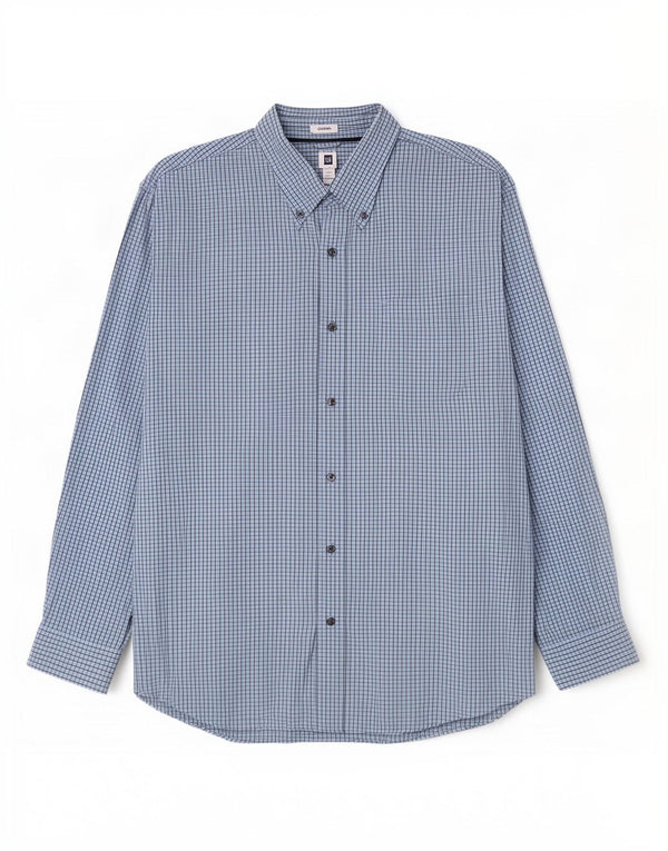 Cămașă pentru bărbați Gap Classic Fit 2XL, bumbac vichy albastru