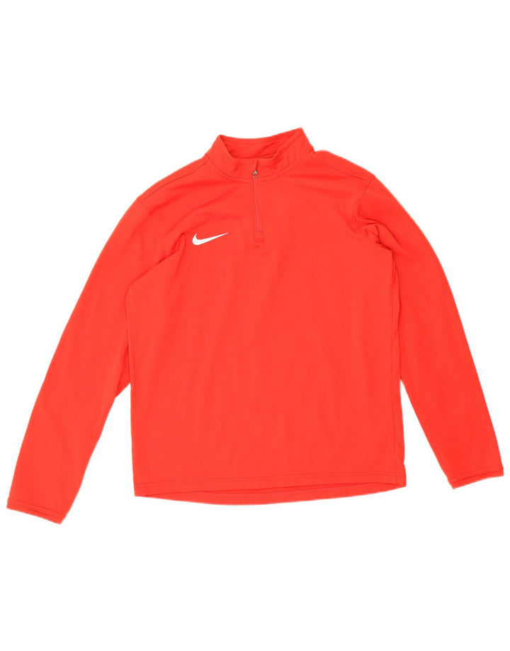 Nike Boys Dri Fit Zip Neck Pullover Tracksuit Top 13-14 Years XL Red