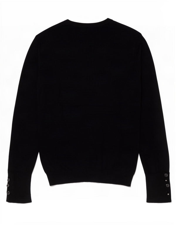 Zara Womens Crew Neck Jumper Sweater UK 18 XL Black