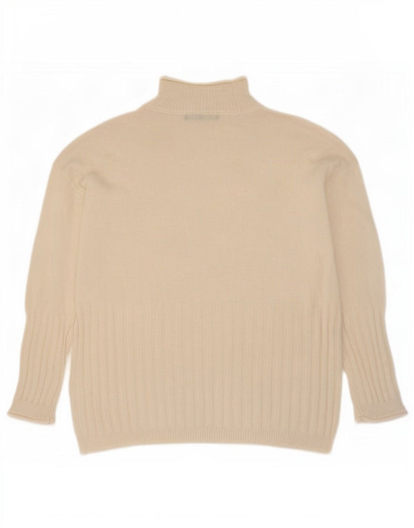 Marks & Spencer Damski sweter z golfem, UK 10, mały beż