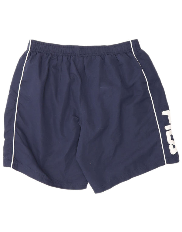 Fila Boys Graphic Sports Shorts 13-14 år XL Navy Blue Polyester
