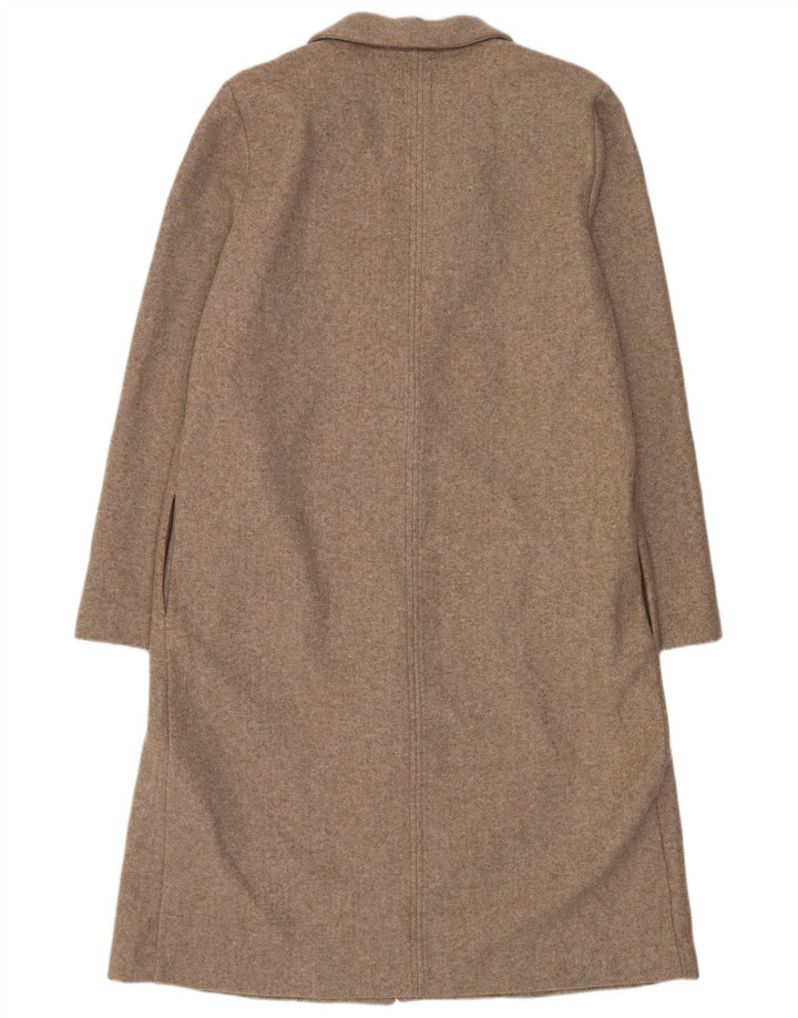 Zara Mujer Abrigo UK 46 Grande Poliéster Marrón