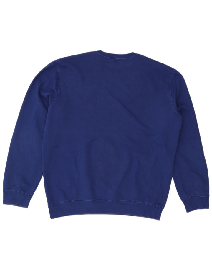Champion Mens Graphic Sweatshirt Jumper XL Blue Cotton