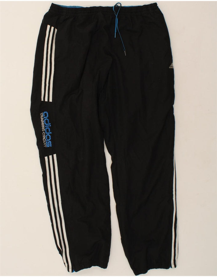 ADIDAS Mens Graphic Tracksuit Trousers Joggers 2XL Black Polyester