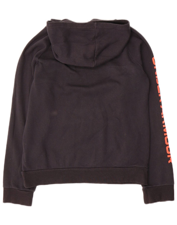Under Armour Mädchen-Kapuzenpullover mit Grafik, 11–12 Jahre, Größe L, schwarze Baumwolle
