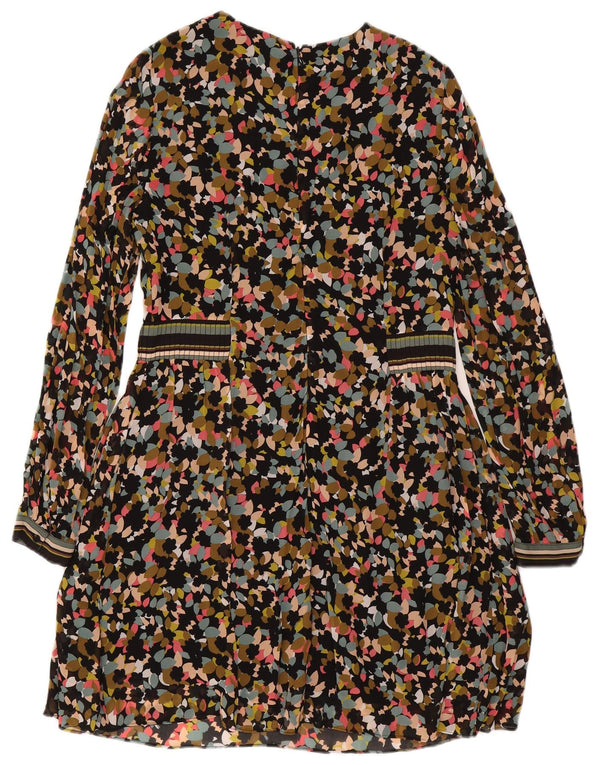 Abito a trapezio a maniche lunghe da donna Reiss UK 10 Piccolo floreale multicolore