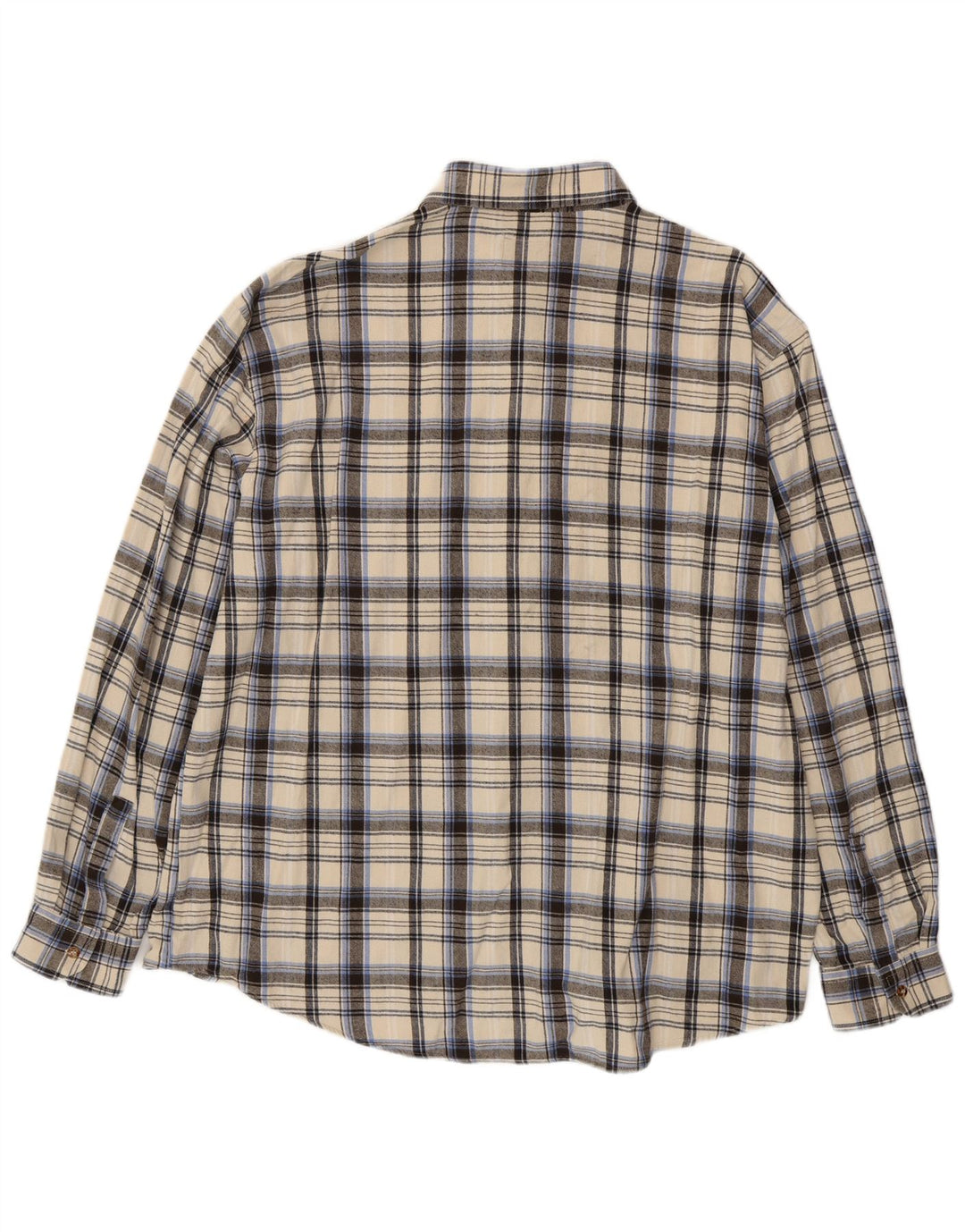 EUROPEAN PROJECT Mens Flannel Shirt 3XL Grey Check Cotton