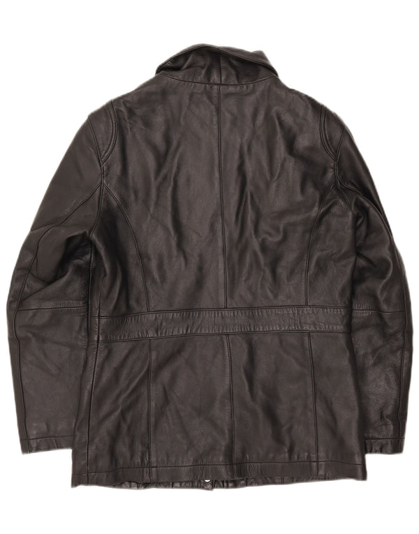Vintage Damen Lederjacke UK 10 Small Schwarz