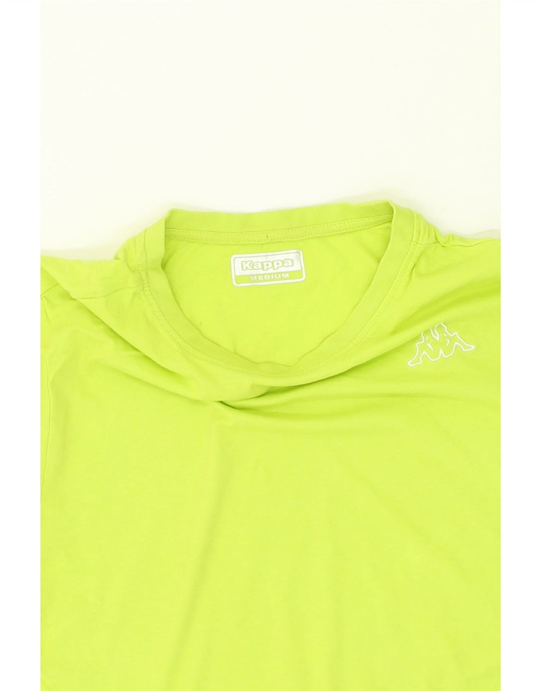 KAPPA Womens T-Shirt Top UK 14 Medium Yellow Cotton | Vintage Kappa | Thrift | Second-Hand Kappa | Used Clothing | Messina Hembry 
