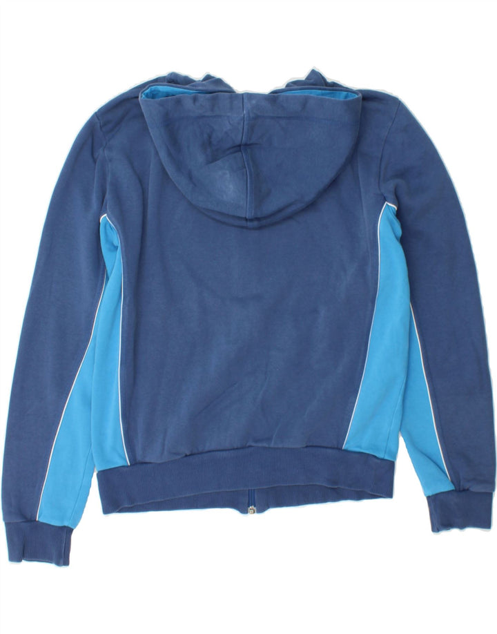 PUMA Mens Zip Hoodie Sweater Medium Navy Blue Colourblock Vintage Puma and Second-Hand Puma from Messina Hembry 