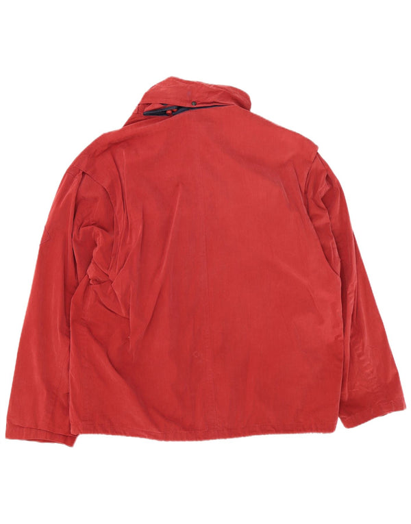 Marina Yachting Mens Hooded Loose Fit Utility Jacket IT 50 Large Red