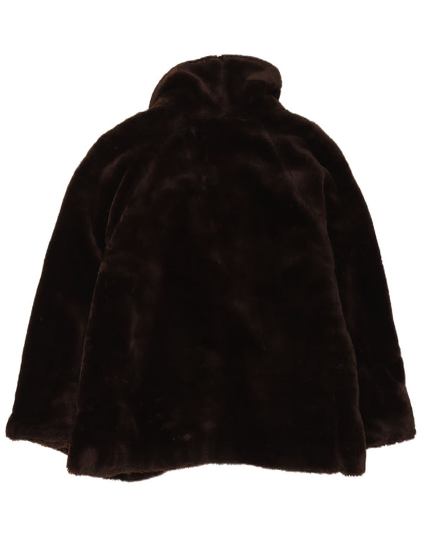 Pinko Mujer Chaqueta De Piel Sintética Talla Única Marrón