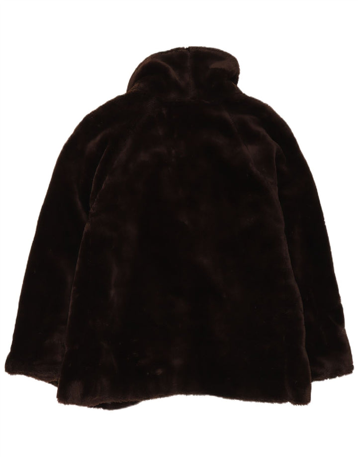 Pinko Mujer Chaqueta De Piel Sintética Talla Única Marrón