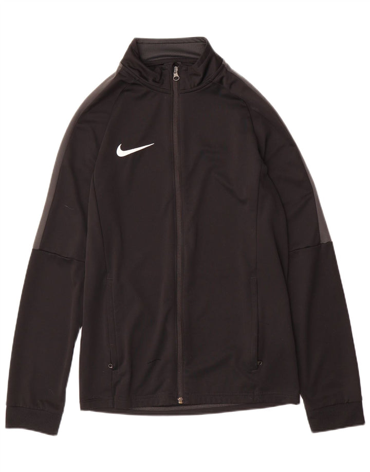 Nike Mens Dri Fit Tracksuit Top Jacket Small Black Polyester
