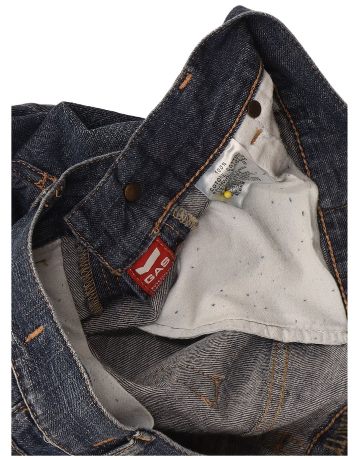 Pantaloncini di jeans da uomo Gas W30 cotone blu navy medio