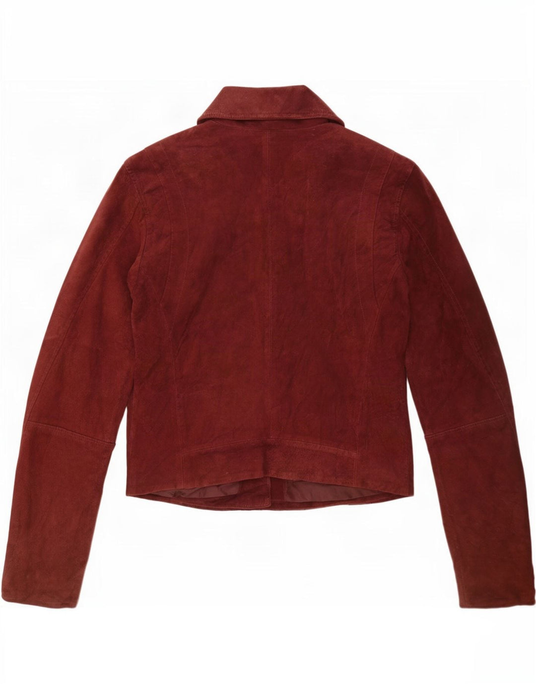 Stradivarius Womens Biker Suede Jacket UK 10 Small Brown Leather