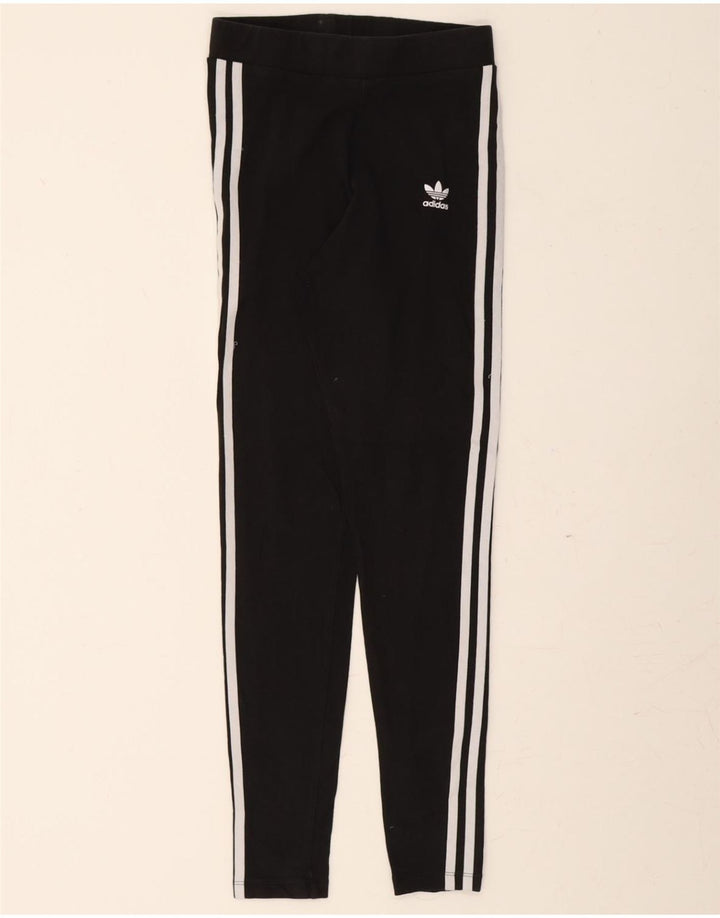 ADIDAS Womens Leggings UK 8 Small  Black Cotton Vintage Adidas and Second-Hand Adidas from Messina Hembry 