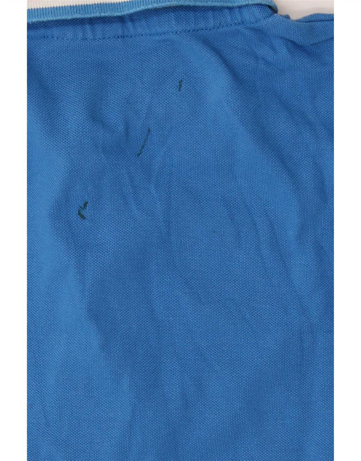 Fila Mens Polo Shirt Small Blue Striped