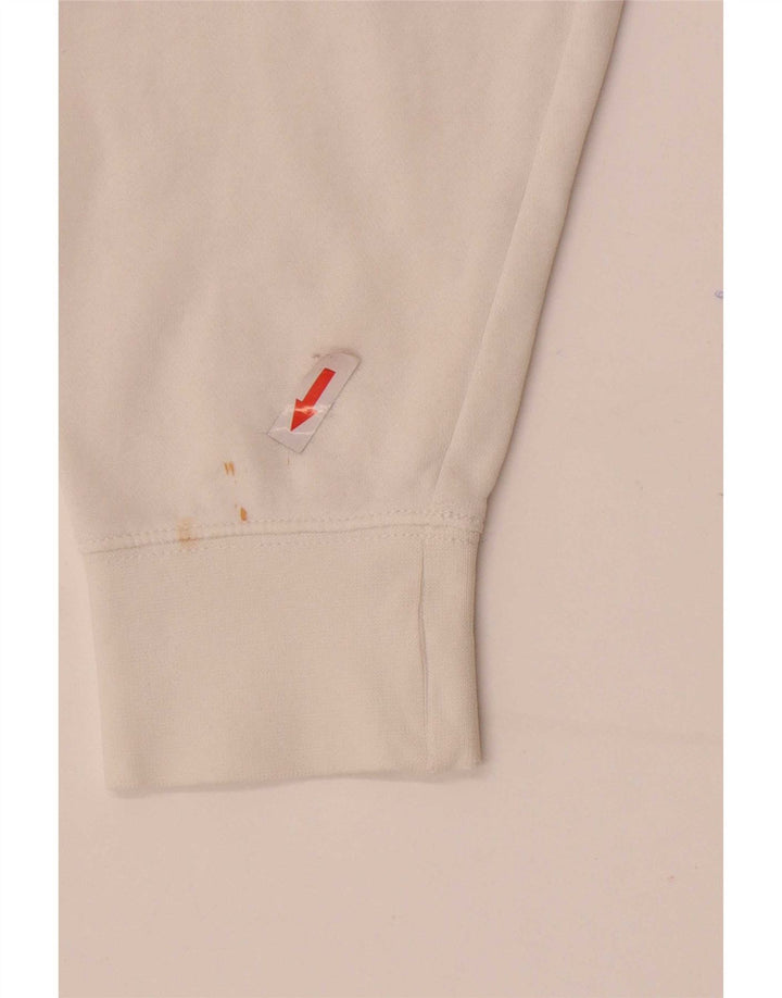 Maglia con cappuccio Nike da uomo in cotone bianco medio
