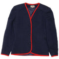VINTAGE Damen 3-Knopf-Blazerjacke IT 44 Mittelmarineblau gestreift
