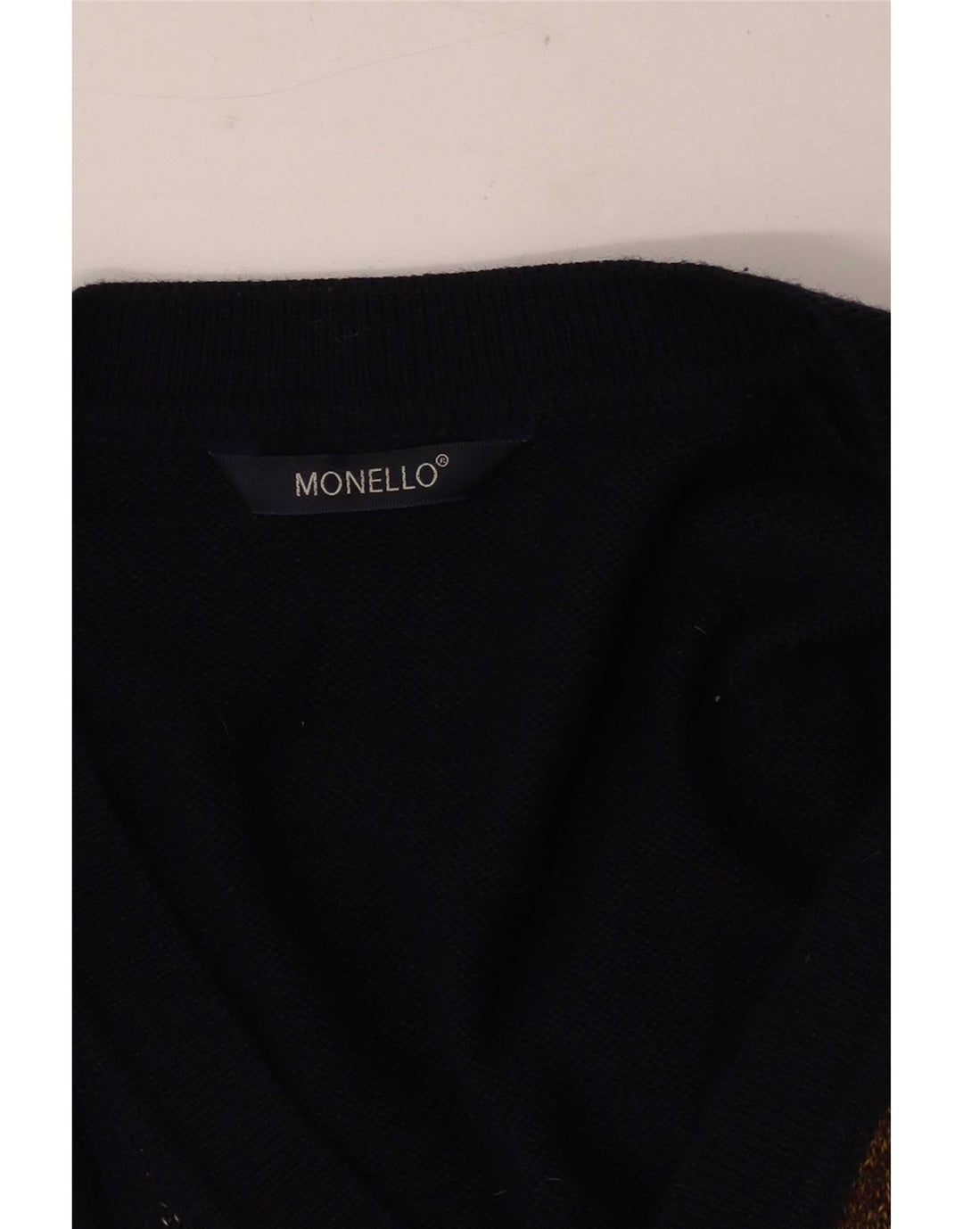 Monello Cardigan Homme Pull Large Bleu Marine Géométrique