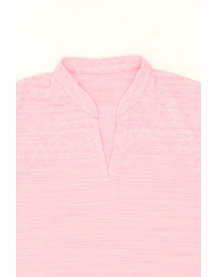 NIKE Womens Polo Shirt UK 12 Medium Pink Vintage Nike and Second-Hand Nike from Messina Hembry 