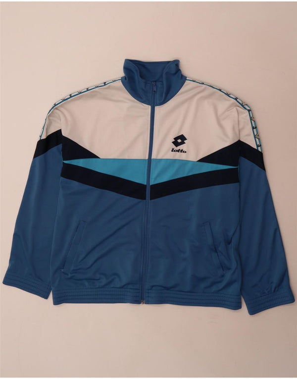 Lotto Mens Graphic Chándal Top Chaqueta UK 42/44 XL Azul Colorblock