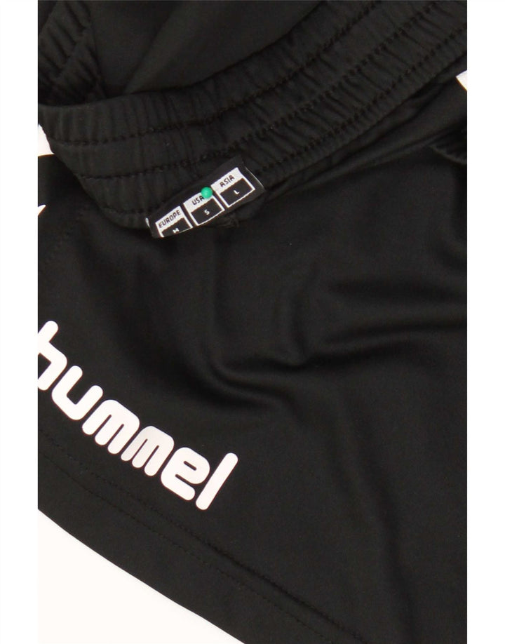 Pantaloncini sportivi grafici da uomo Hummel medi neri