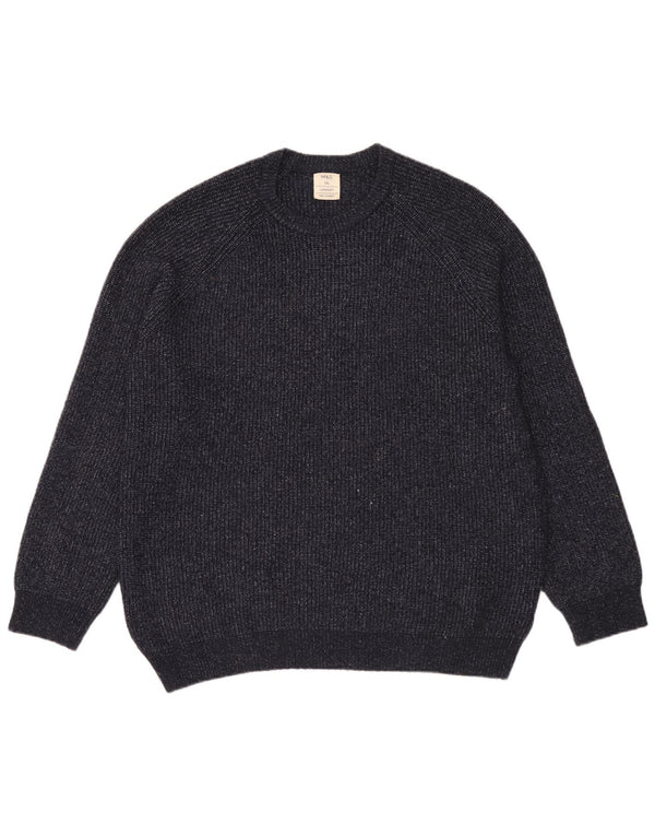 Marks & Spencer Mens Crew Neck Jumper Sweater 2XL Navy Blue Polyamide
