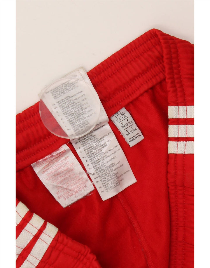ADIDAS Boys Tracksuit Trousers Joggers 13-14 Years  Red Polyester
