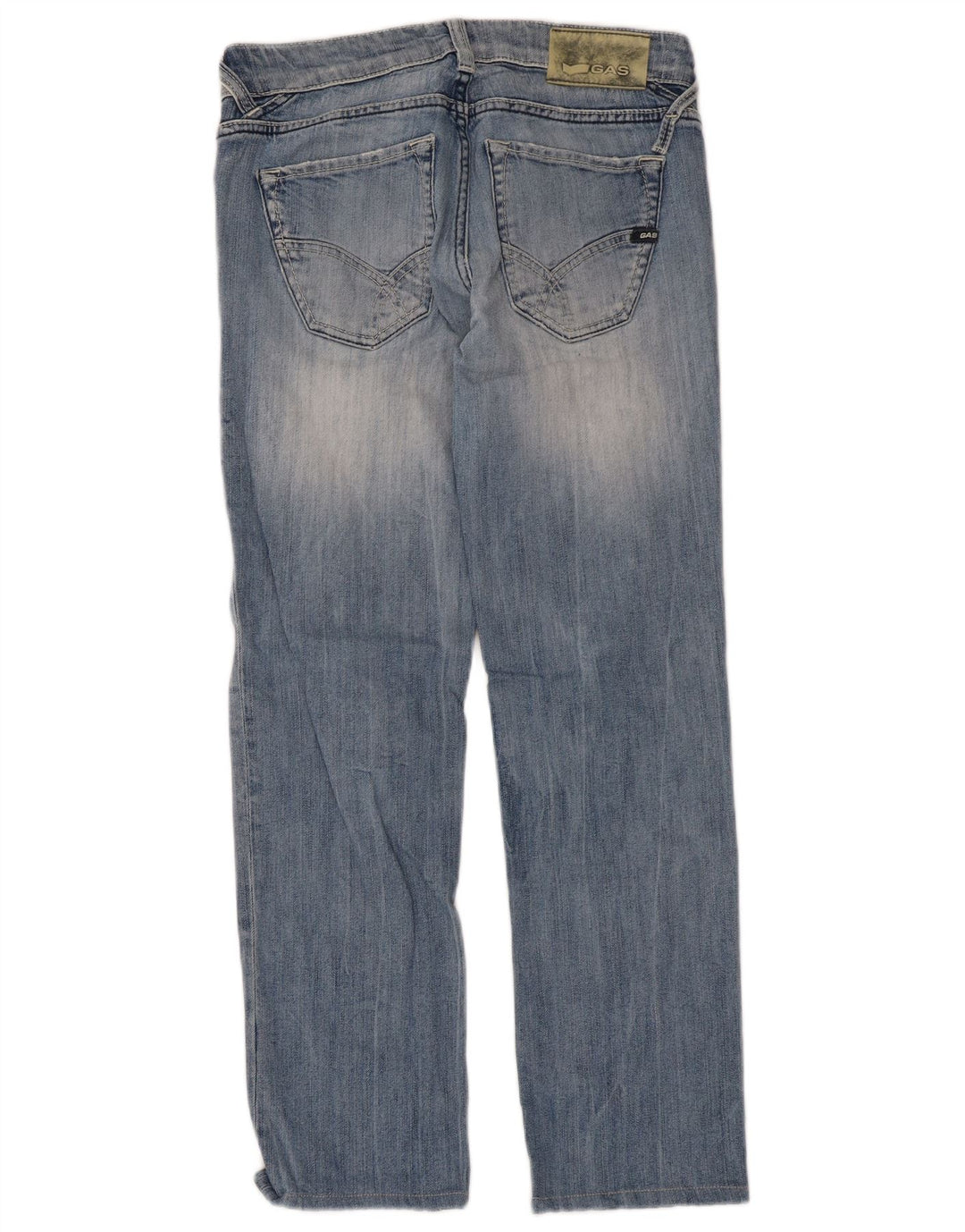 Gas Womens Straight Jeans W29 L34 Blue Cotton