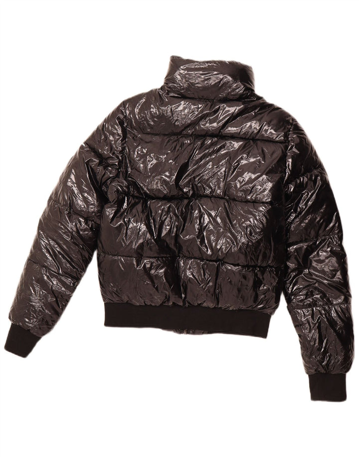 CHAMPION Womens Oversized Padded Jacket UK 10 Small Black Polyamide