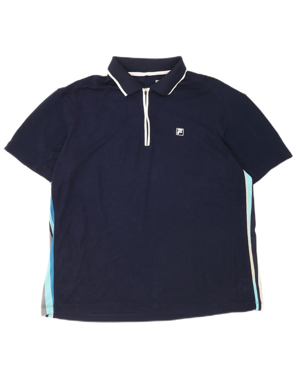 Fila Polo Hombre Grande Azul Marino Algodón