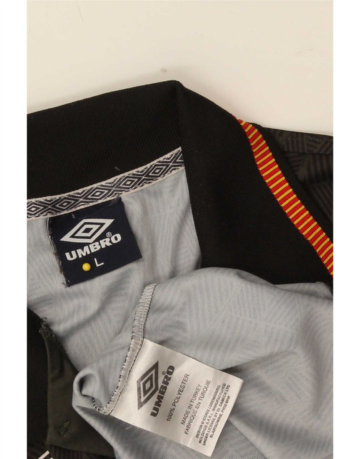 Umbro Polo Homme Large Kaki Géométrique Polyester