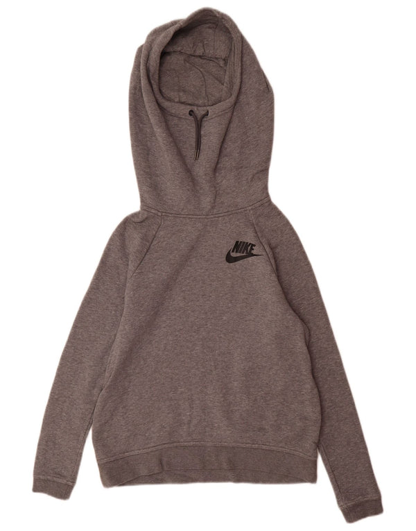 Nike Γυναικείο Hoodie Jumper UK 6 XS Γκρι βαμβακερό