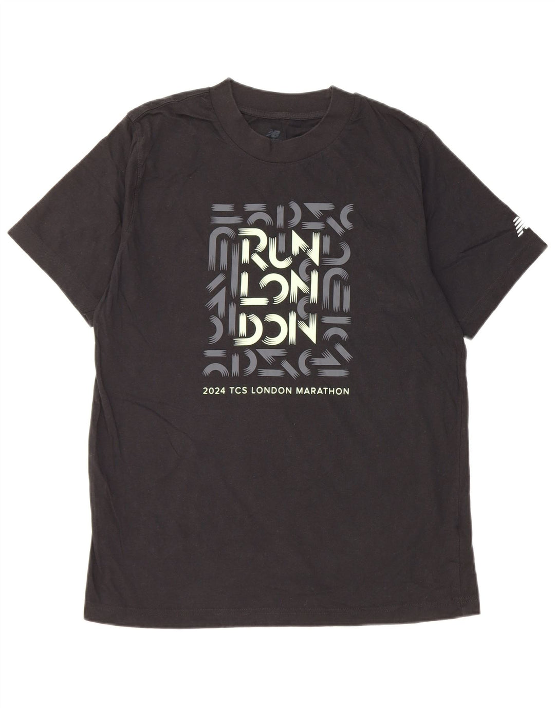 New Balance Mens Graphic T-Shirt Top Medium Black Cotton
