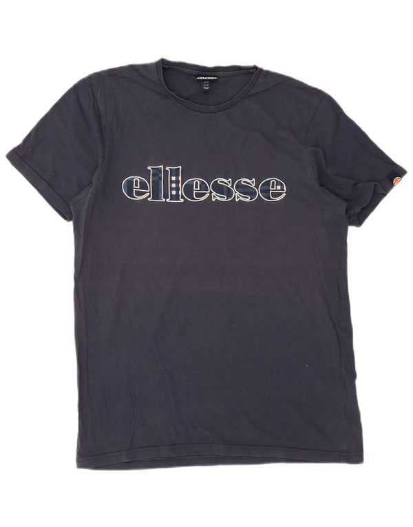 Ellesse Hombre Camiseta Gráfica Top Medium Azul Marino Algodón
