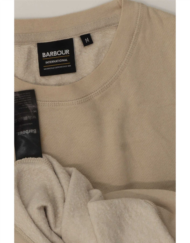 Barbour Mens Sweatshirt Jumper Medium Beige Cotton