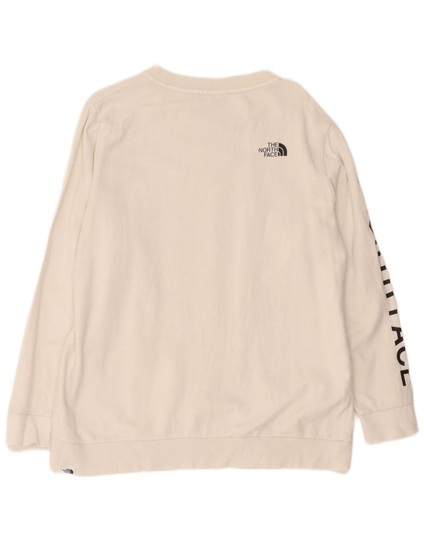 Suéter gráfico feminino The North Face UK 18 XL algodão branco