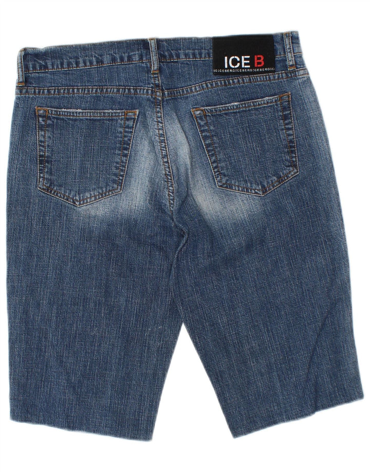 ICEBERG Женские джинсовые шорты W30 Среднего синего цвета, хлопок