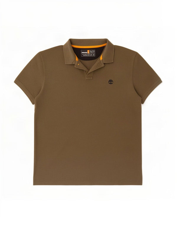 Timberland Herren Regular Fit Poloshirt XL Khaki Baumwolle