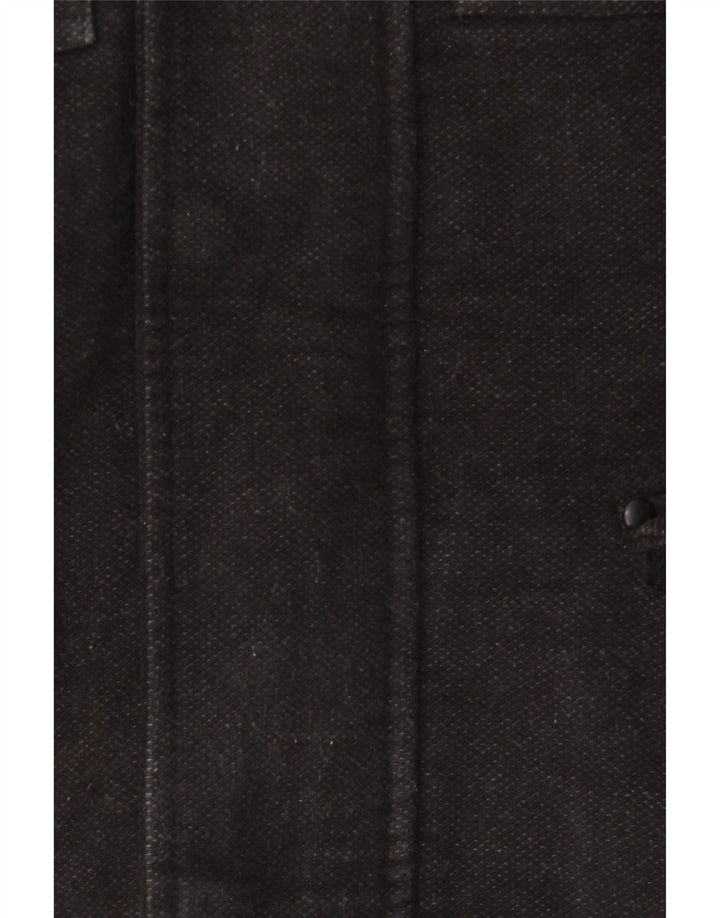 Marks & Spencer Mens Windbreaker Coat UK 36 Small Black Cotton