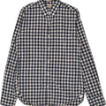 J. CREW Mens Slim Fit Shirt Size 14 14 1/2 Small Navy Blue Gingham Cotton | Vintage J. Crew | Thrift | Second-Hand J. Crew | Used Clothing | Messina Hembry 