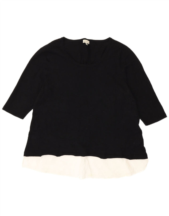Marks & Spencer Womens Autograph Blouse Top UK 14 Medium Black Colourblock