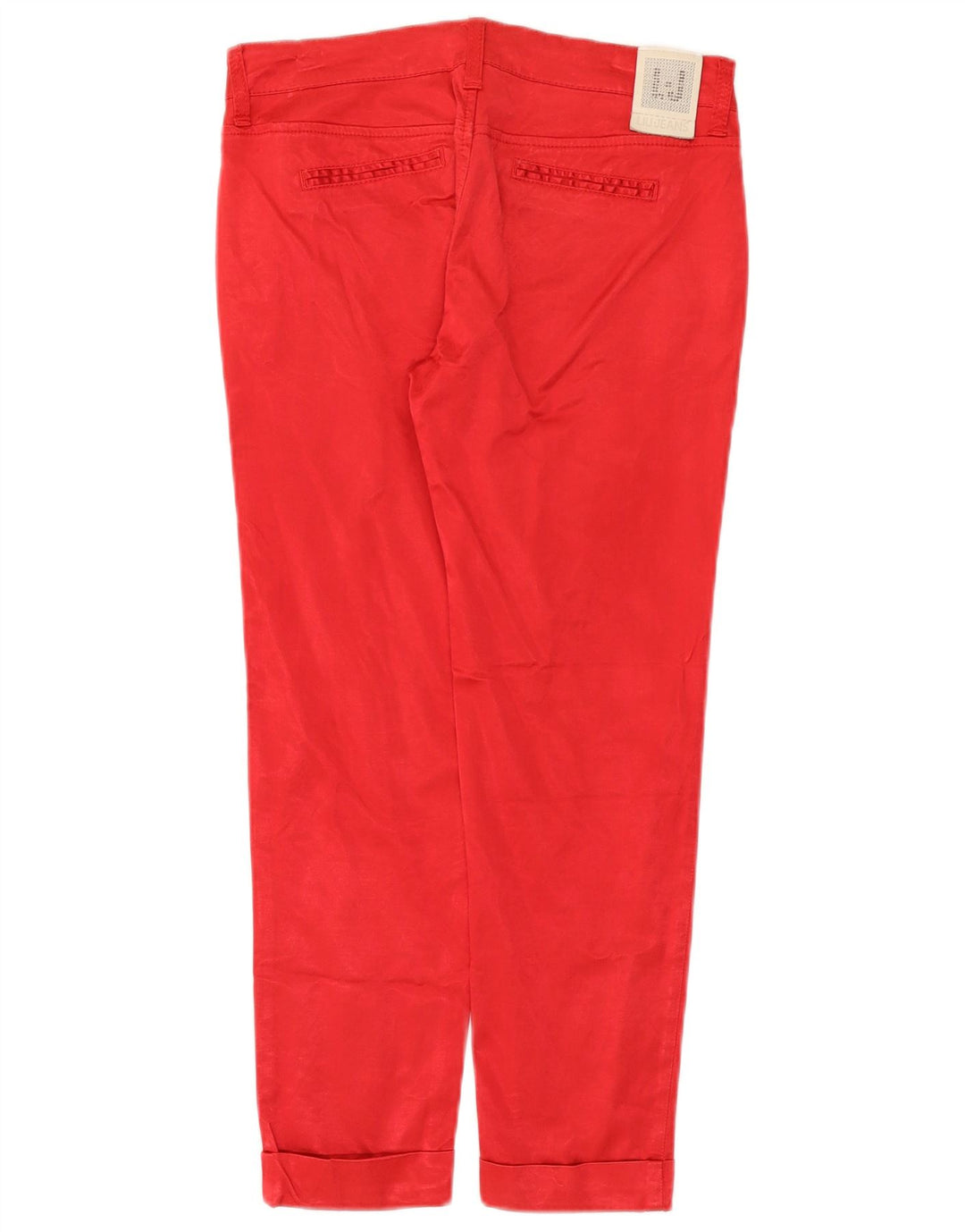 Liu Jo Womens Slim Cropped Trousers W30 L25 Red Viscose